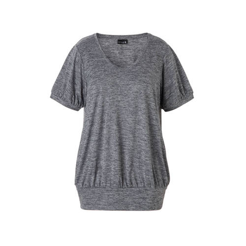 Active By Zizzi Sport T Shirt Antraciet Melange active by zizzi kopen in de aanbieding