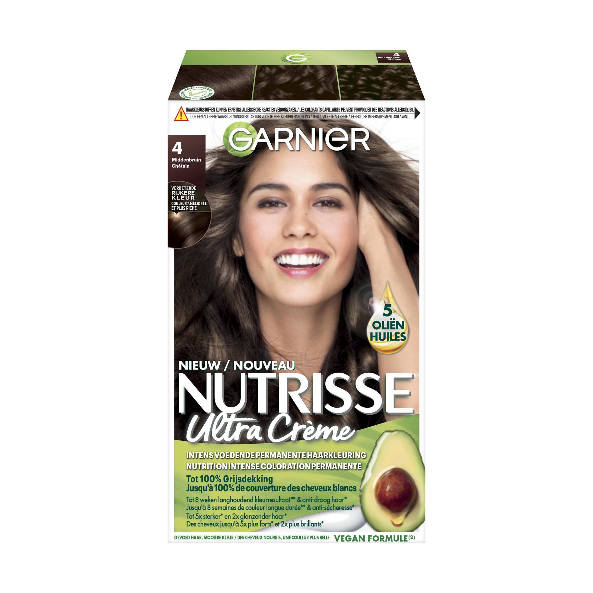 Garnier Nutrisse Crème - 4 Middenbruin | wehkamp