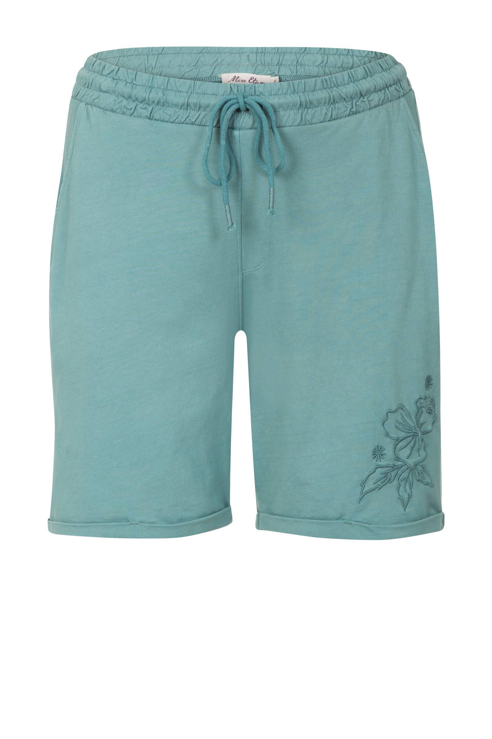 Miss Etam Plus korte broek met borduursel mintgroen | wehkamp