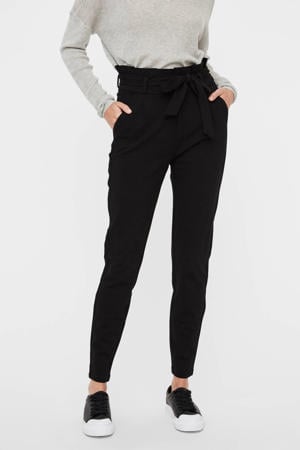 cropped high waist tapered fit broek VMEVA zwart