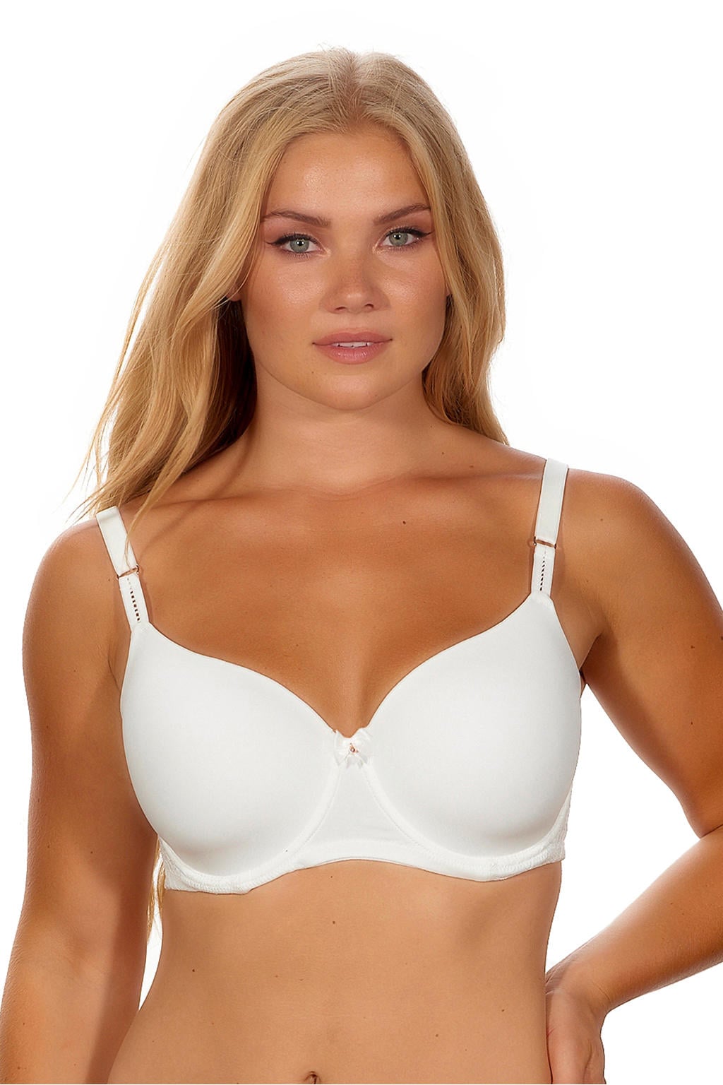 After Eden D-cup & up voorgevormde T-shirt-bh met beugel Faro gebroken wit
