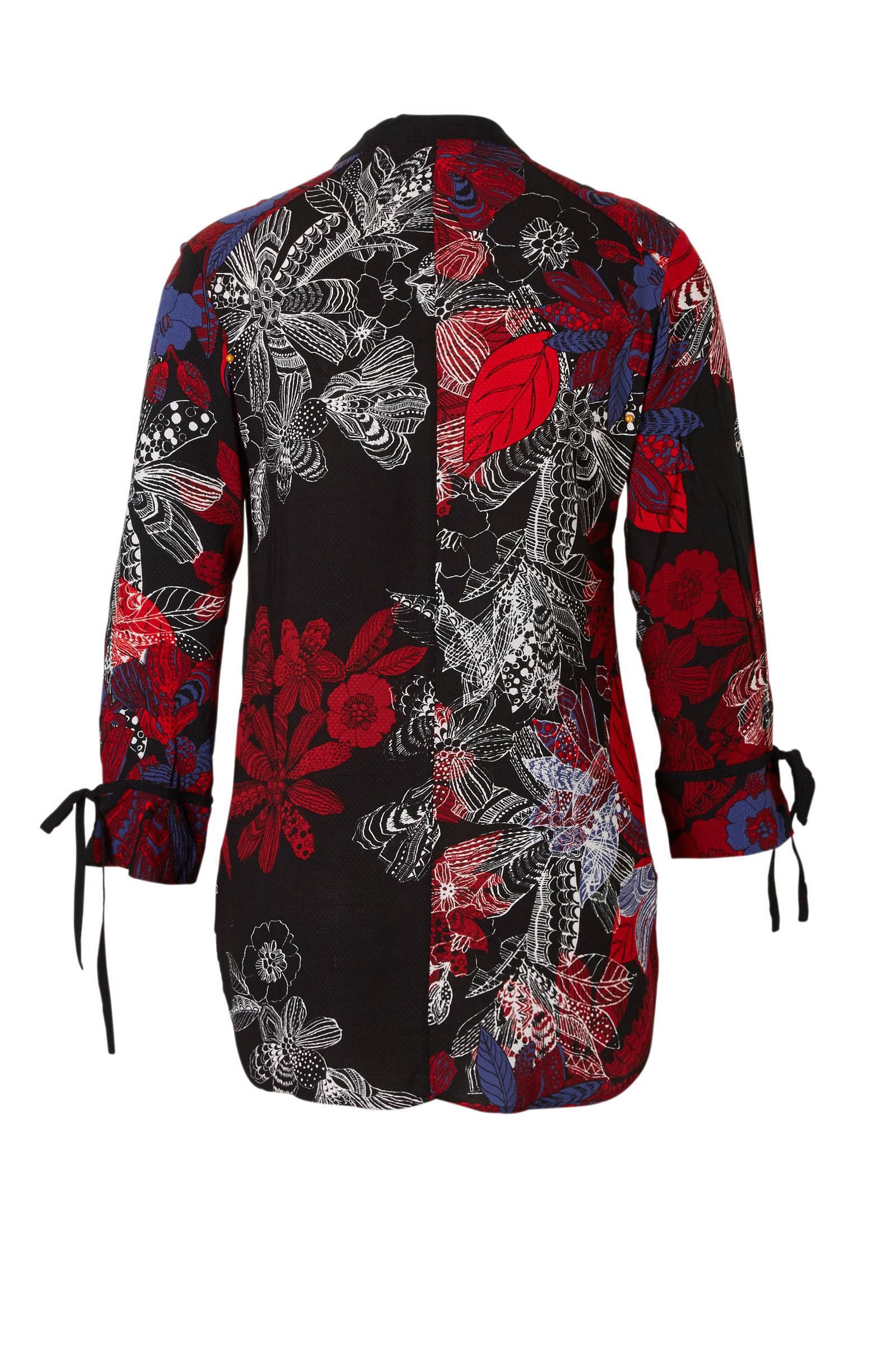 Desigual zwart met Desigual print blouse blouse met ES1HB1qUwp