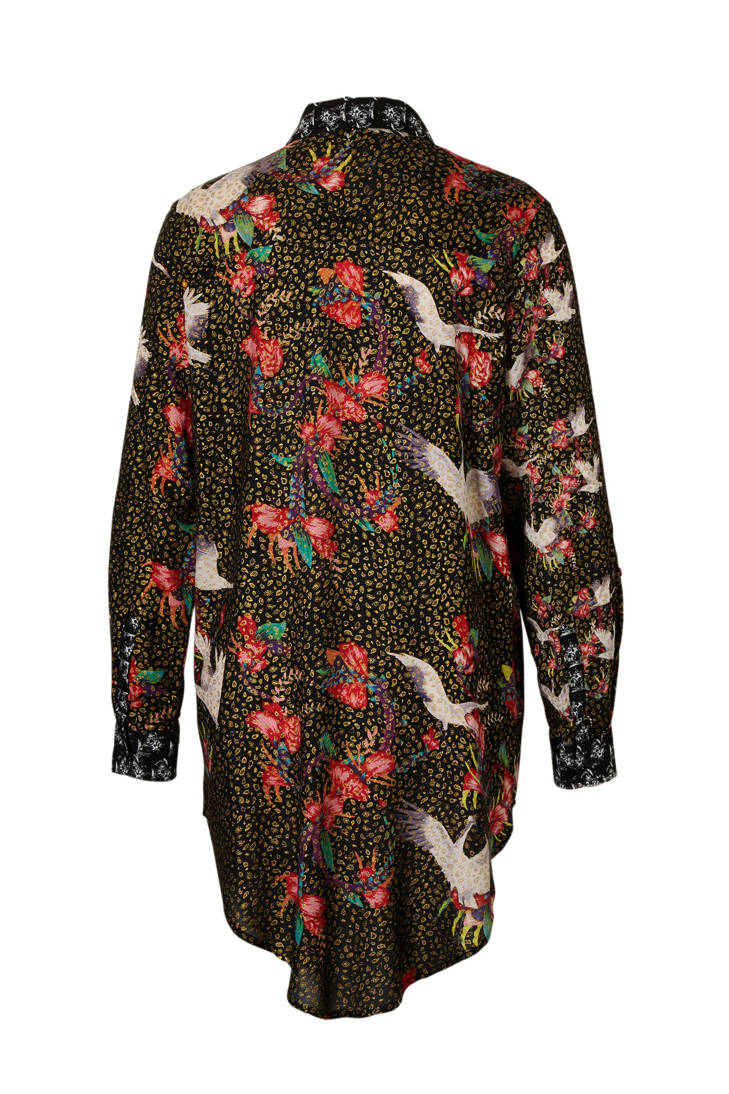 Desigual zwart print blouse all met over Fwv0gP