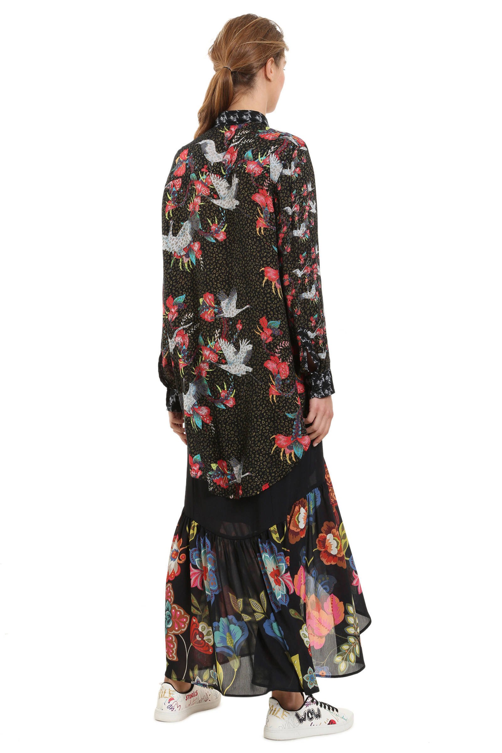 Desigual zwart print blouse all met over Fwv0gP