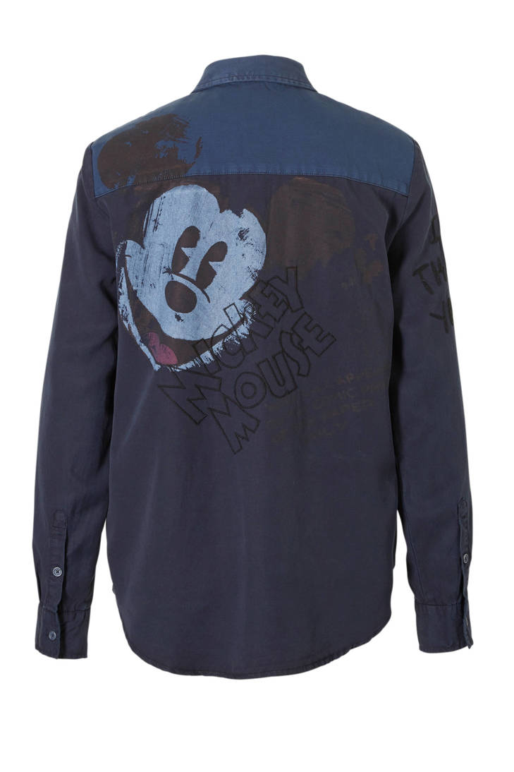 met borduursels Mouse Mickey Desigual blouse 5XqOz8