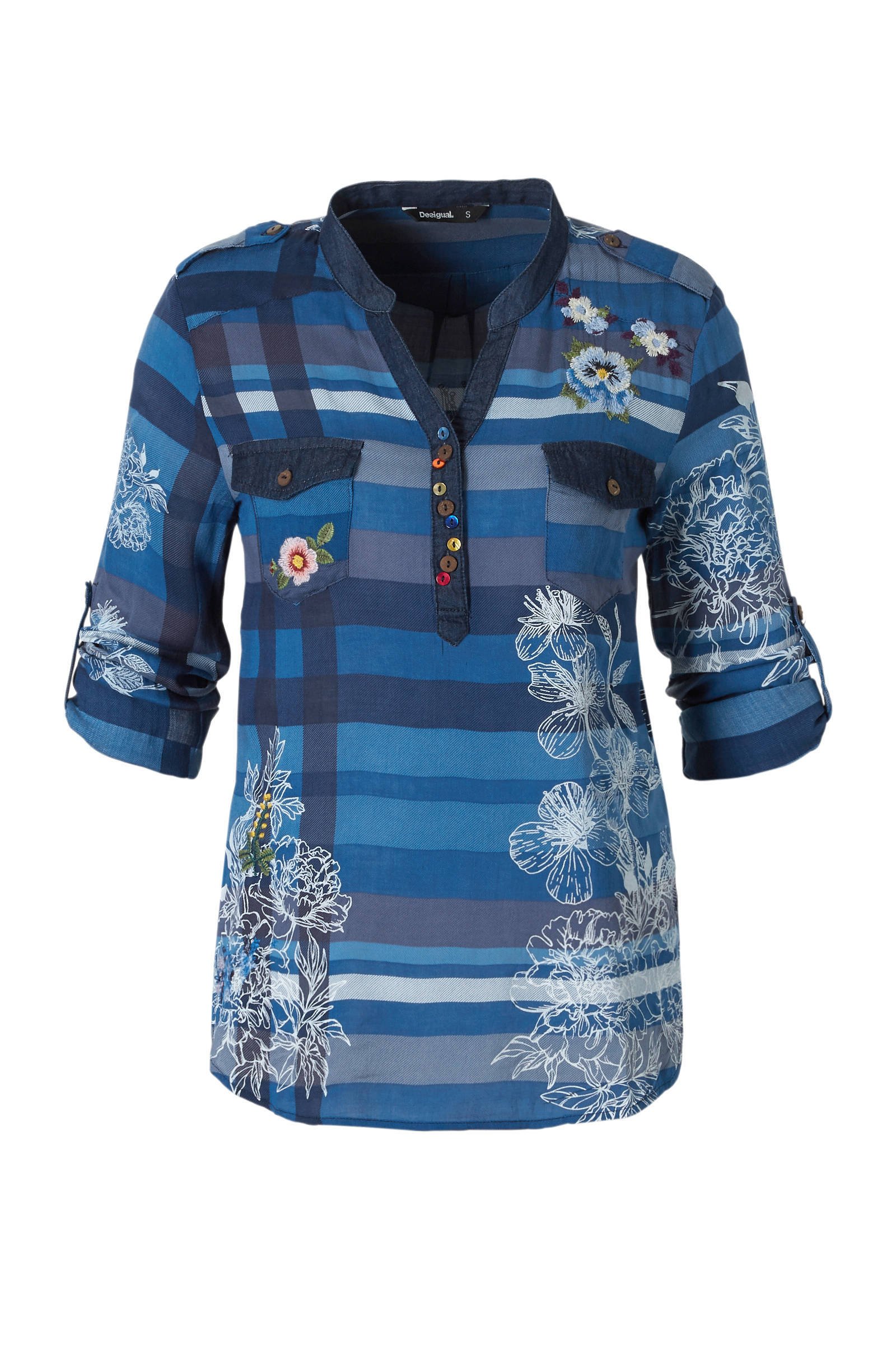 borduursels blouse Desigual met met Desigual blouse 7TpWP0Xq