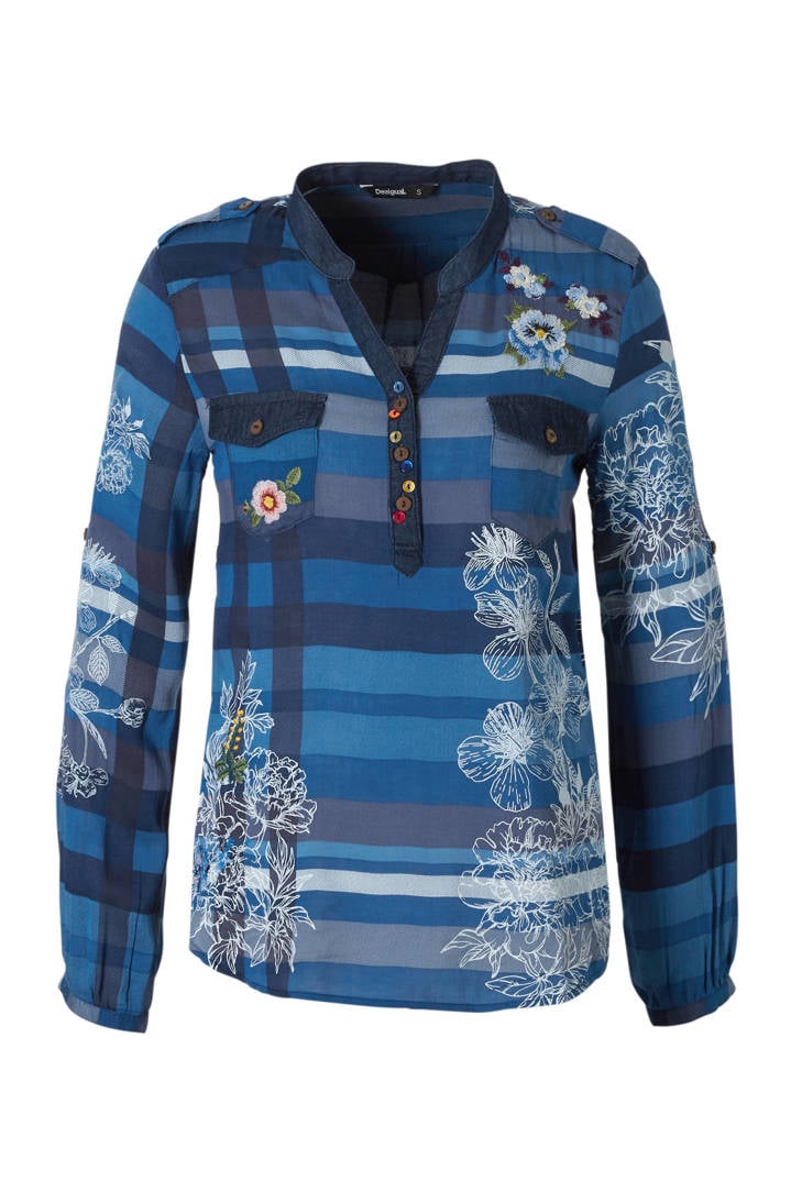 borduursels blouse Desigual met met Desigual blouse 7TpWP0Xq