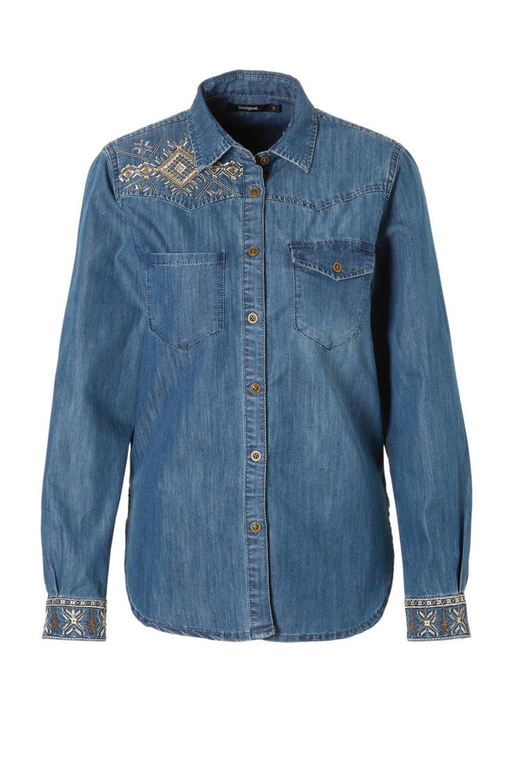 Desigual met spijkerblouse spijkerblouse Desigual borduursels met Desigual spijkerblouse met borduursels rx1rqwU