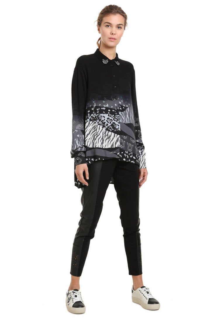 met zwart all Desigual over blouse print 7wqPwW5A6x