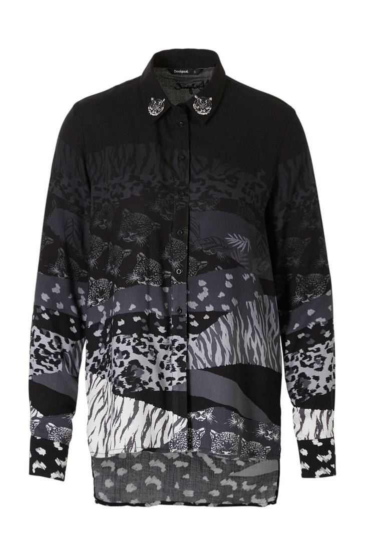 met zwart all Desigual over blouse print 7wqPwW5A6x