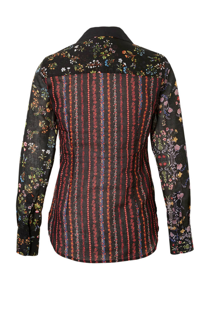 blouse Desigual met met zwart bloemprint blouse bloemprint Desigual xIESnIqWr