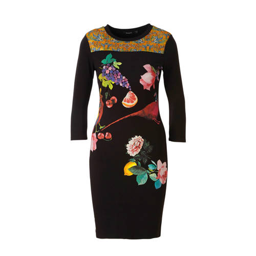 Desigual Jurk Met Print Zwart desigual kopen in de aanbieding