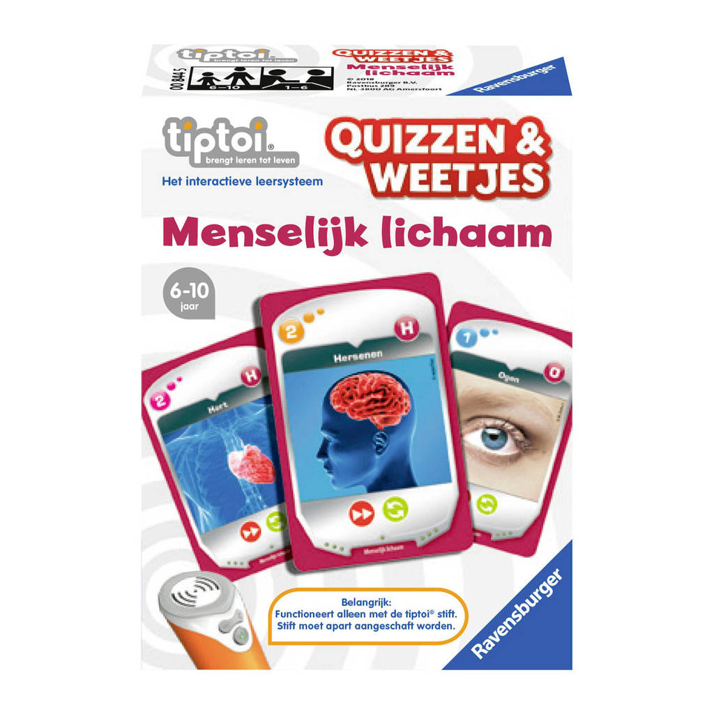 Ravensburger Tiptoi Quizzen & Weetjes menselijk lichaam