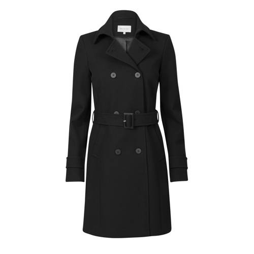 Promiss Trenchcoat Zwart promiss kopen in de aanbieding
