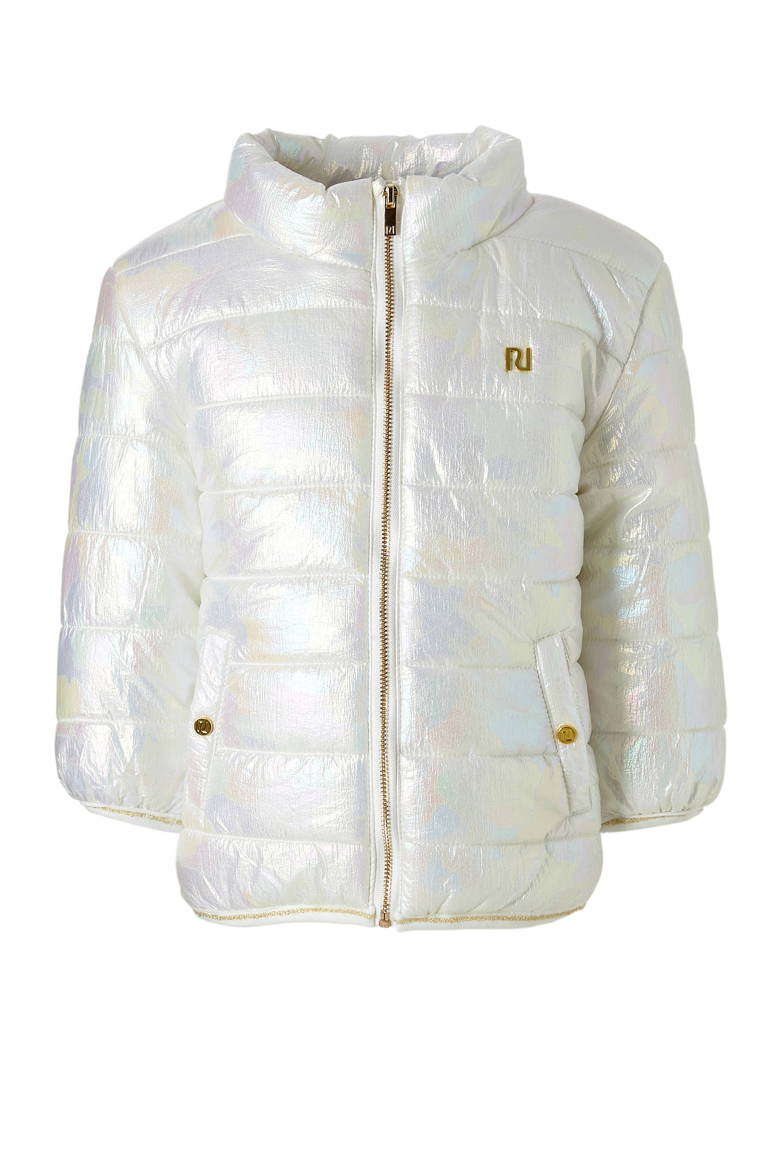 River Island gewatteerde winterjas met metallic coating River Island gewatteerde winterjas met metallic coating