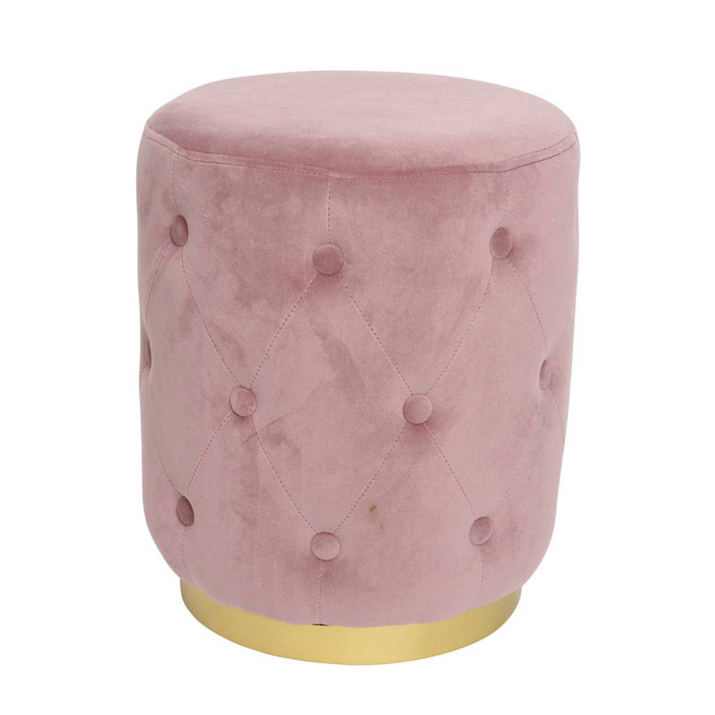 Decoris poef (36x47cm), roze/goud