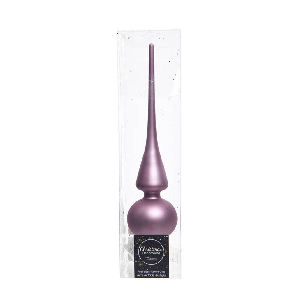 Decoris glazen piek (26 cm), Lila