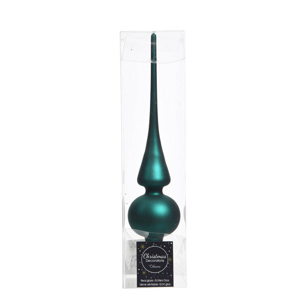 Decoris glazen piek (26 cm), Smaragdgroen