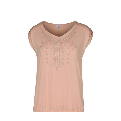 Cassis T Shirt Met Strass Oudroze cassis kopen in de aanbieding