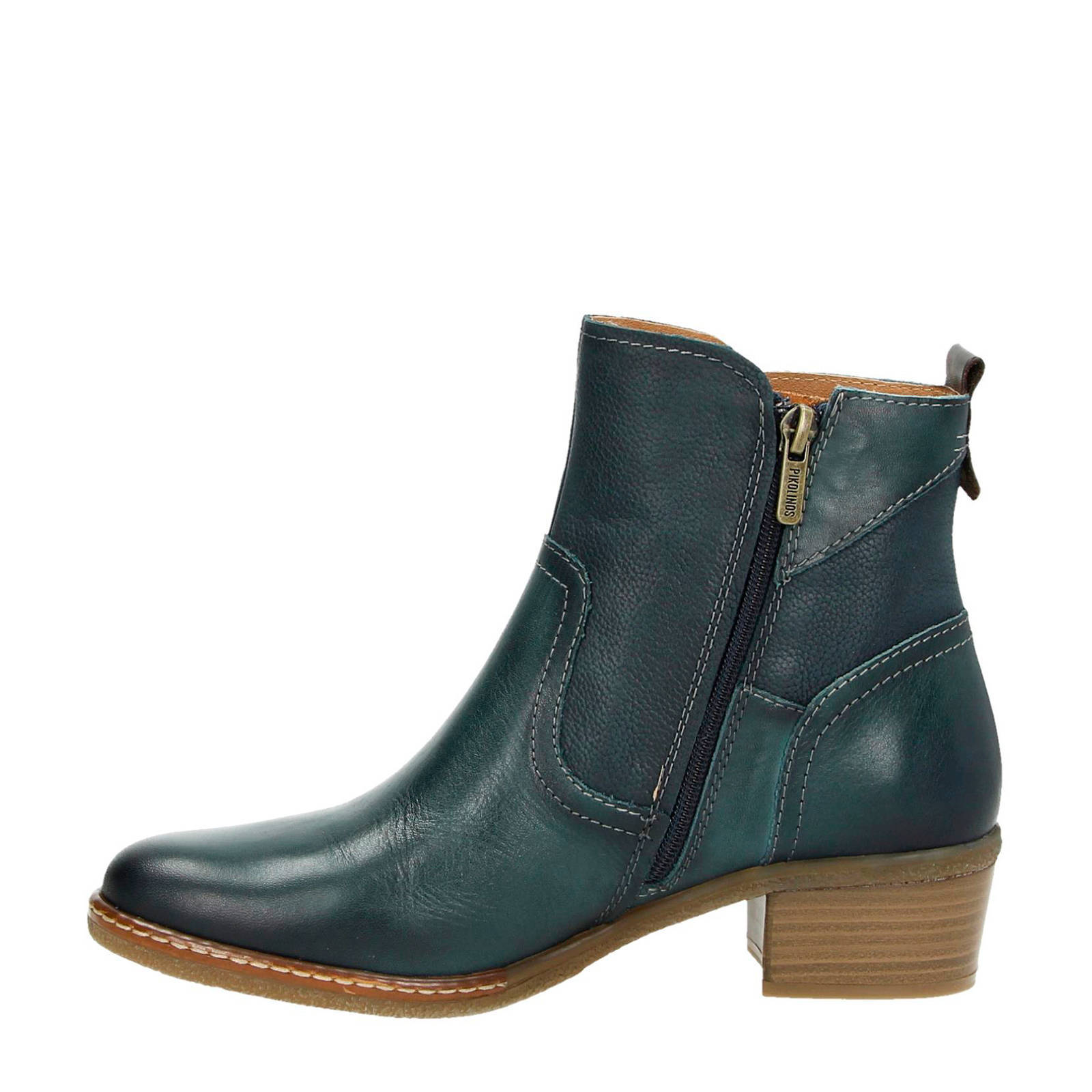 Pikolinos leren enkellaarzen blauw | wehkamp