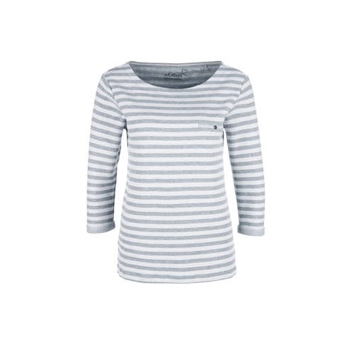 Soliver Gestreepte Top Grijswit soliver kopen in de aanbieding Soliver Gestreepte Top Grijswit soliver kopen in de aanbieding