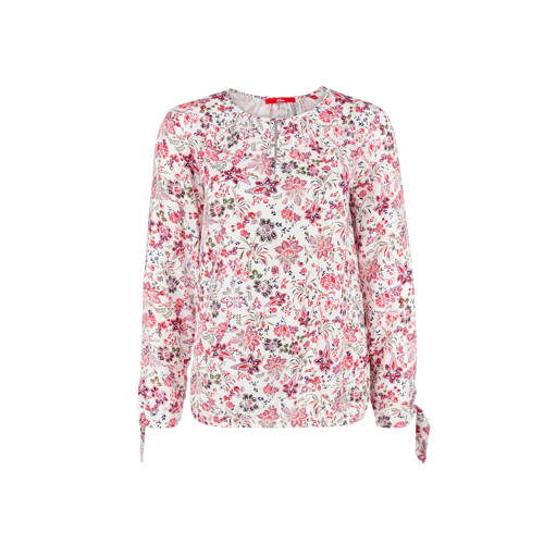 Soliver Gebloemde Top Roze soliver kopen in de aanbieding