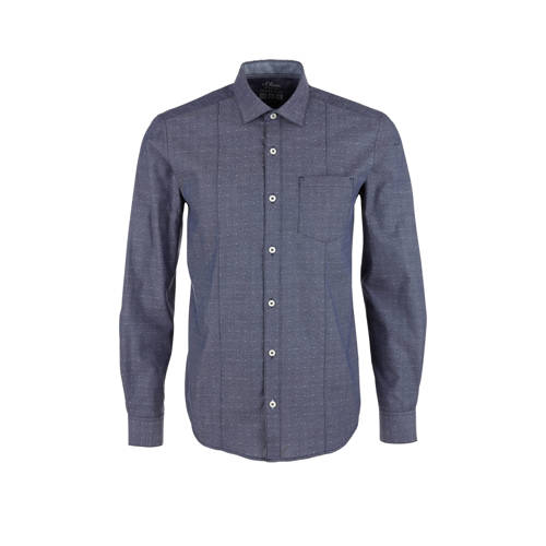 Soliver Regular Fit Overhemd Donkerblauw soliver kopen in de aanbieding Soliver Regular Fit Overhemd Donkerblauw soliver kopen in de aanbieding