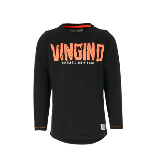 Vingino Longsleeve Jameso Met Logo Zwart vingino kopen in de aanbieding