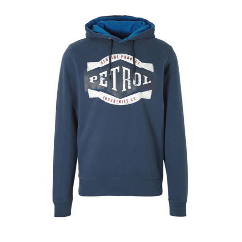 Petrol Industries Hoodie Met Print Blauw petrol industries kopen in de aanbieding
