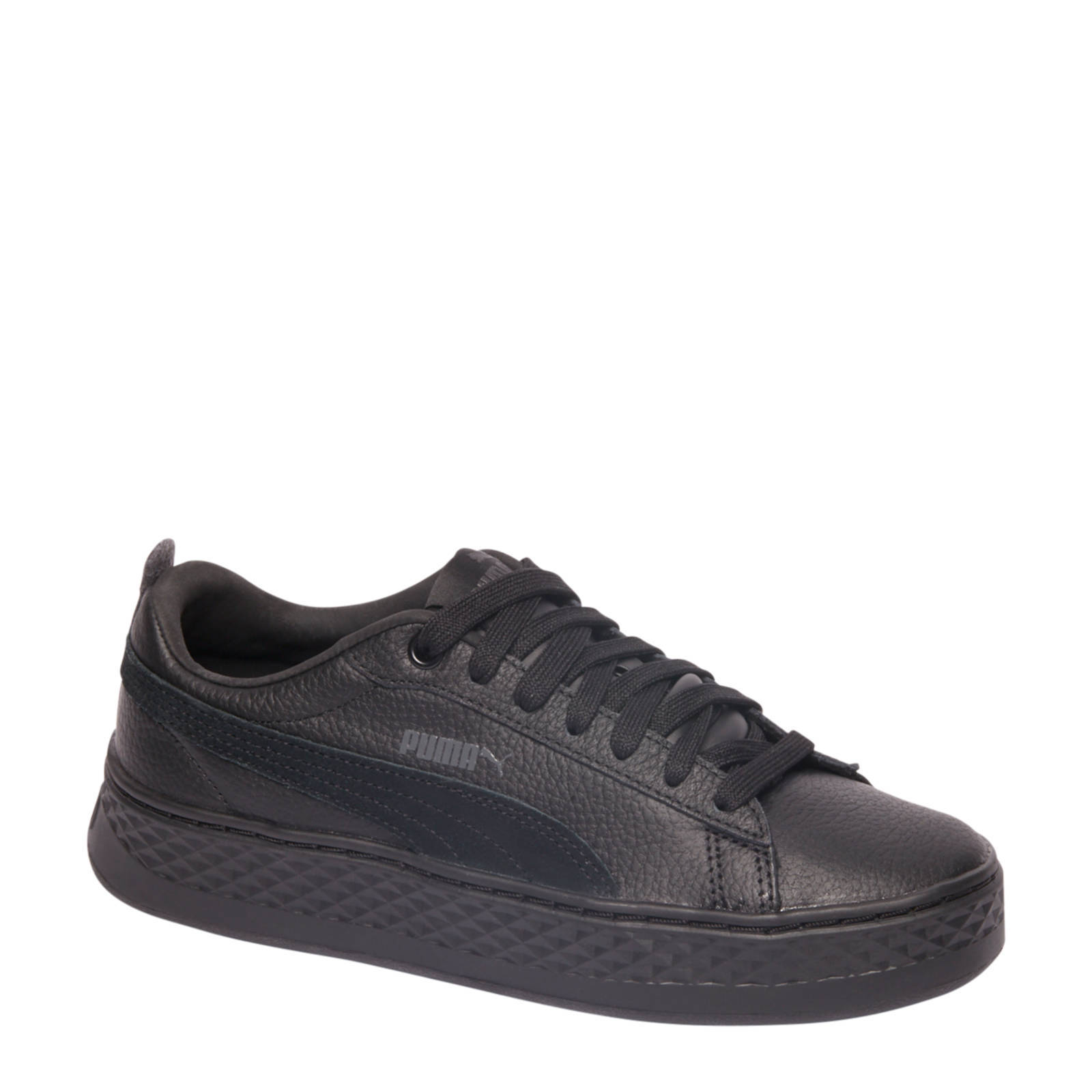 puma smash platform zwart
