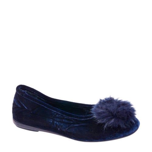 Vanharen Casa Mia Pantoffefls Van Fluweel Donkerblauw casa mia kopen in de aanbieding Vanharen Casa Mia Pantoffefls Van Fluweel Donkerblauw casa mia kopen in de aanbieding