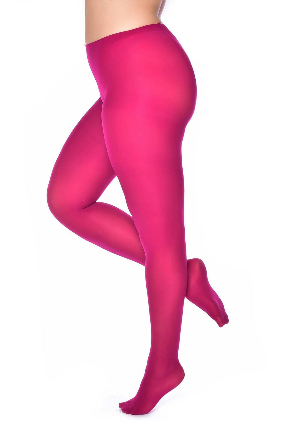Pamela Mann super curvy super stretch panty 50 denier +size, Roze