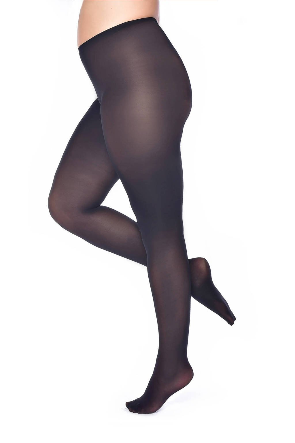 Pamela Mann super curvy super stretch panty 50 denier +size, Zwart