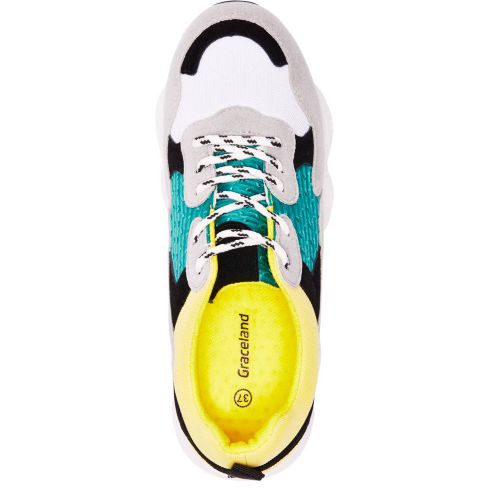 vanHaren Graceland sneakers grijs/geel | wehkamp