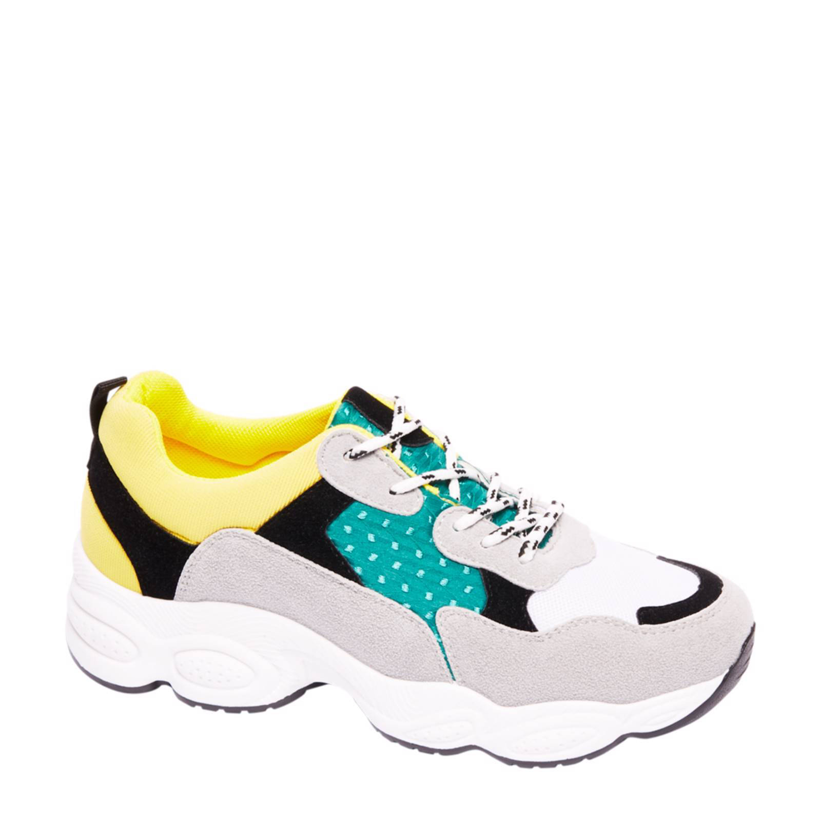 vanHaren Graceland sneakers grijs/geel | wehkamp