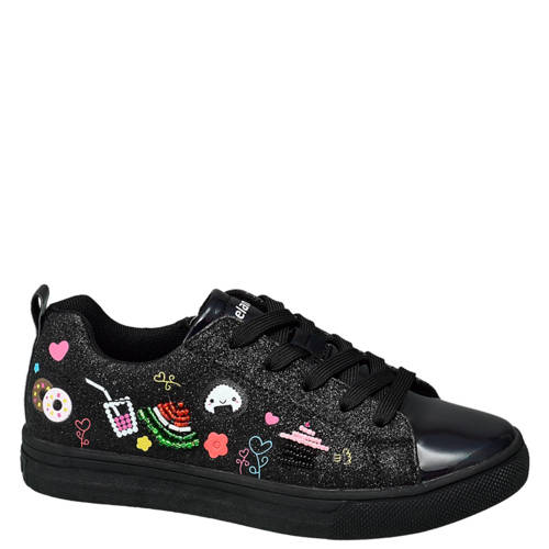 Vanharen Graceland Metallic Sneakers Met Patches Zwart graceland kopen in de aanbieding