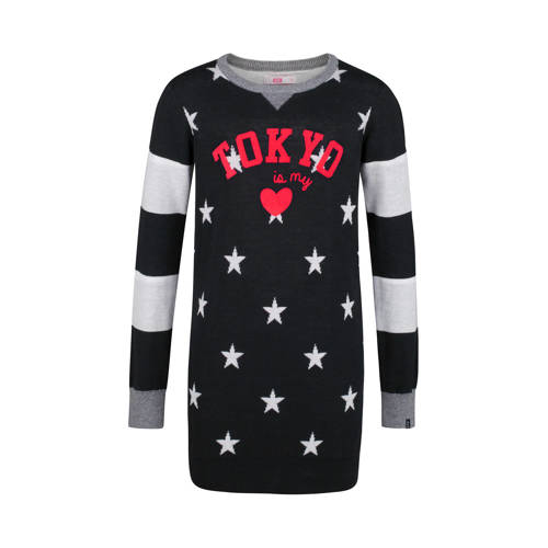 We Fashion Gebreide Jurk Met Sterren Zwart we fashion kopen in de aanbieding