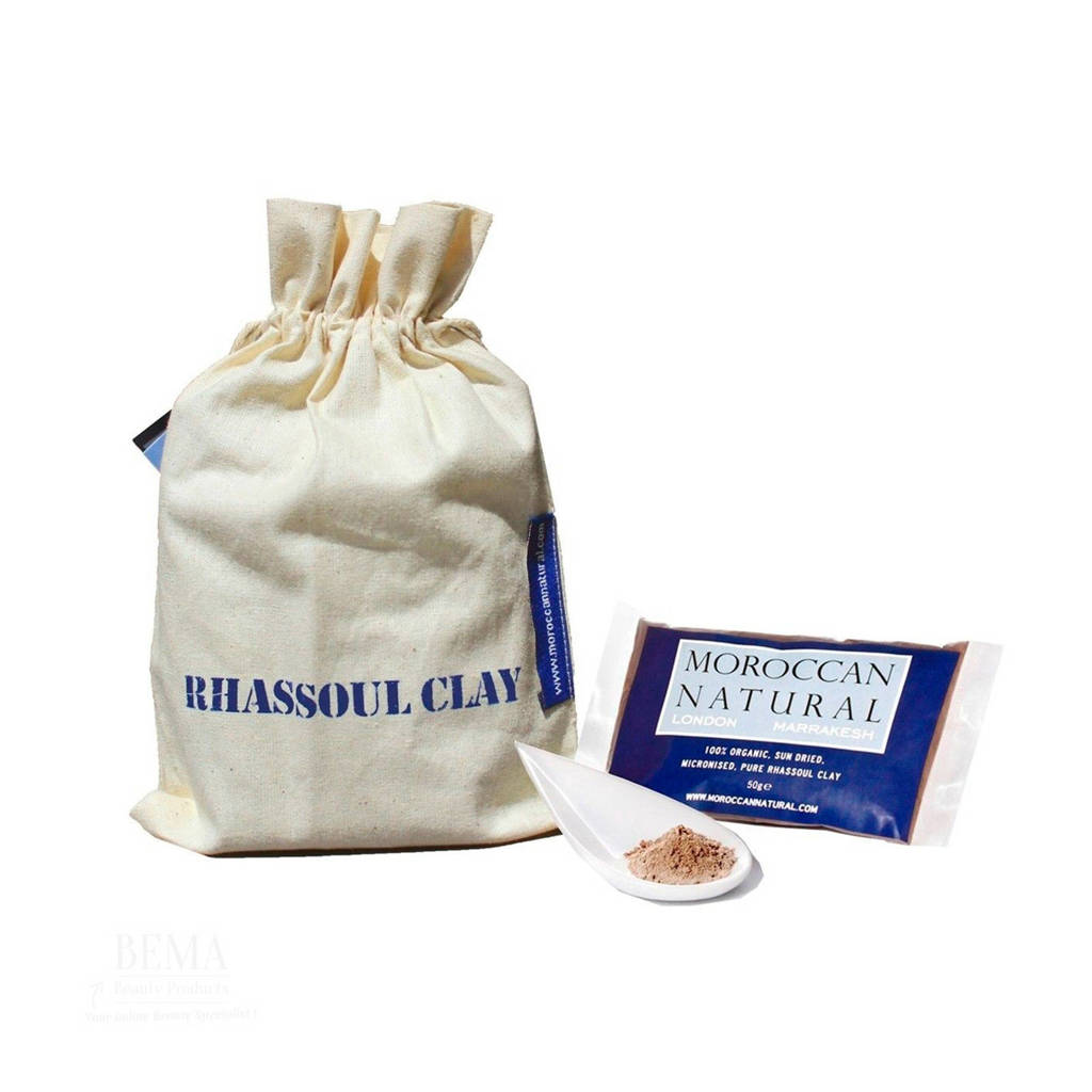 Moroccan Natural Rhassoul Clay 4x50g sachets gezichtsmasker