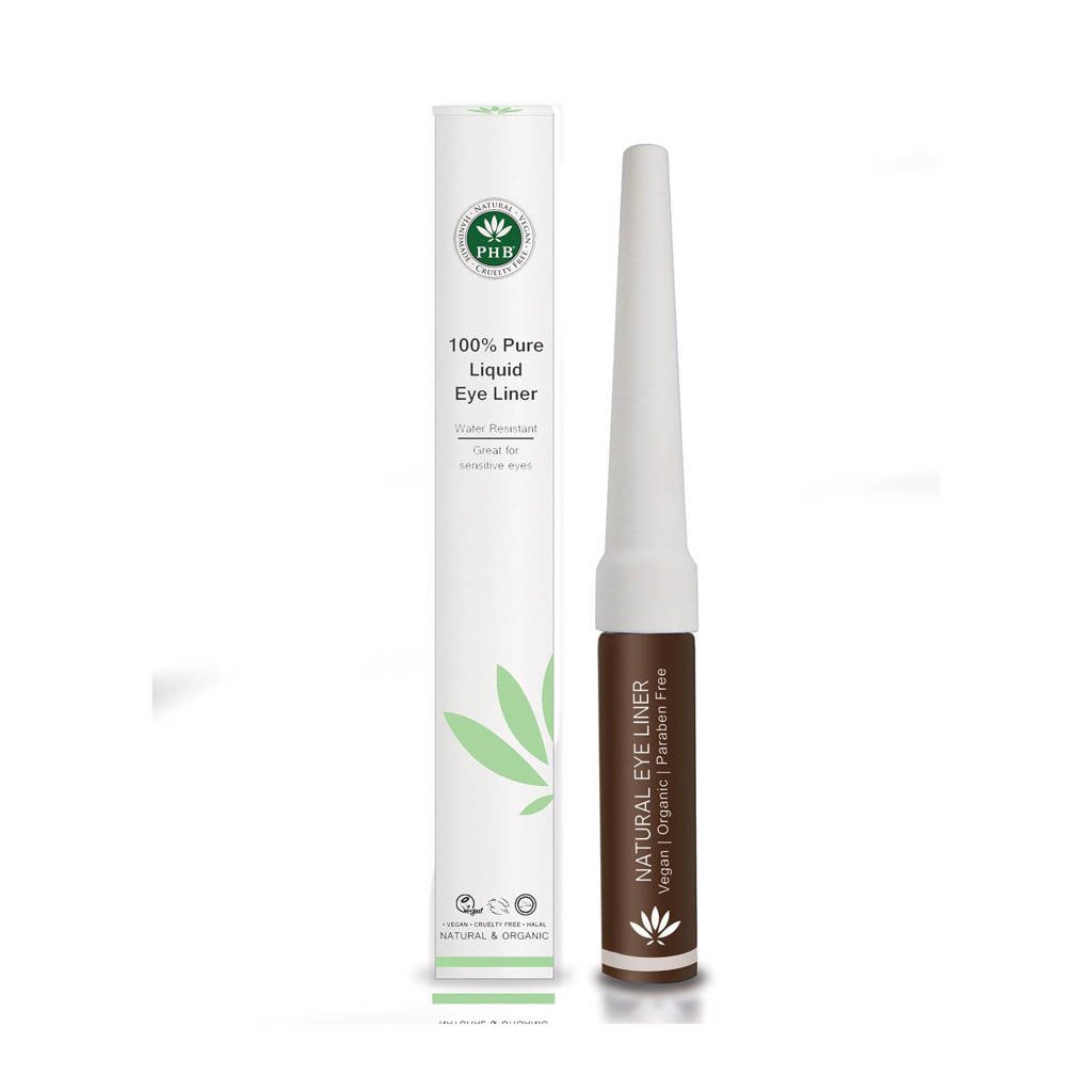 PHB Ethical Beauty liquid eyeliner bruin, Bruin