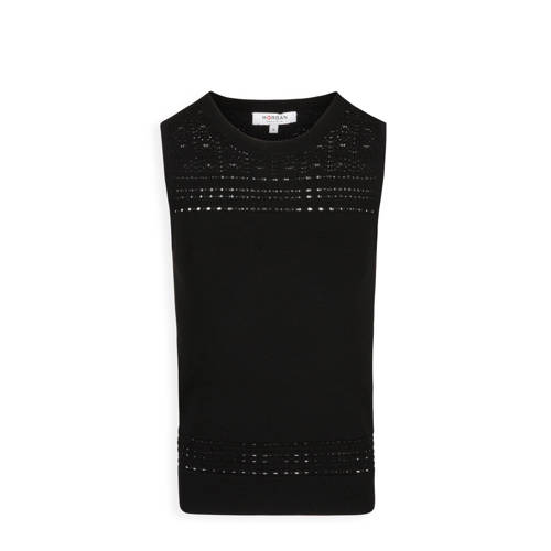 Morgan Mouwloze Top Met Openwerkte Details Zwart morgan kopen in de aanbieding Morgan Mouwloze Top Met Openwerkte Details Zwart morgan kopen in de aanbieding