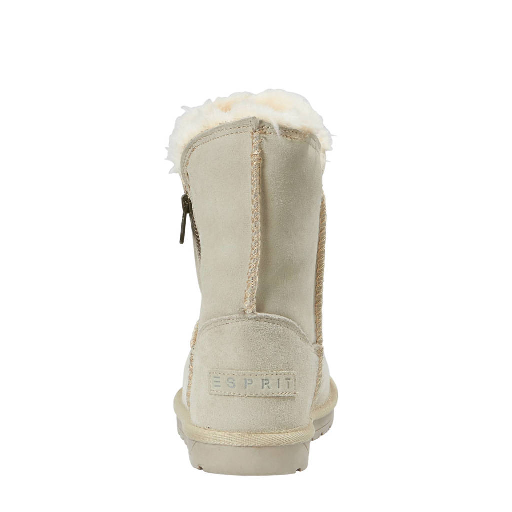 Beige Luna Zip Suède Esprit Enkellaarzen wXnvIxEB