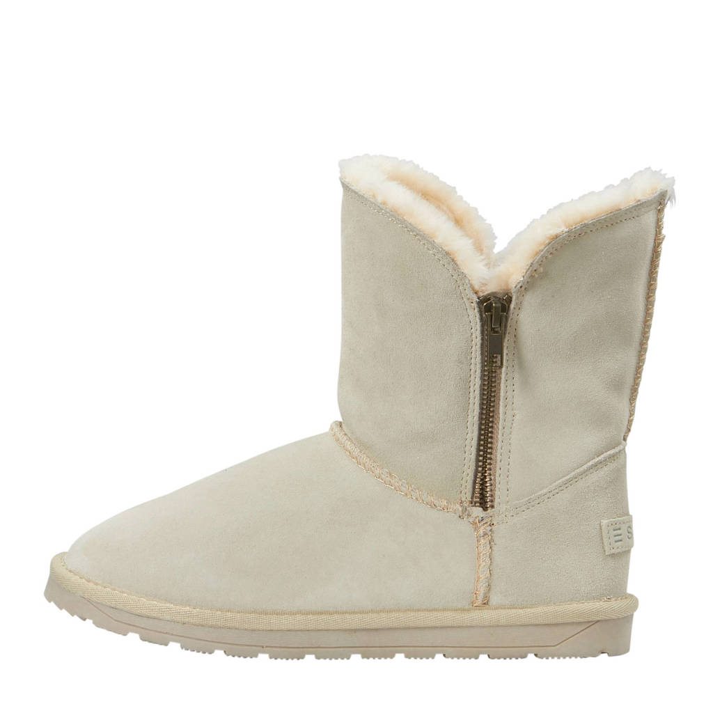 Beige Luna Zip Suède Esprit Enkellaarzen wXnvIxEB