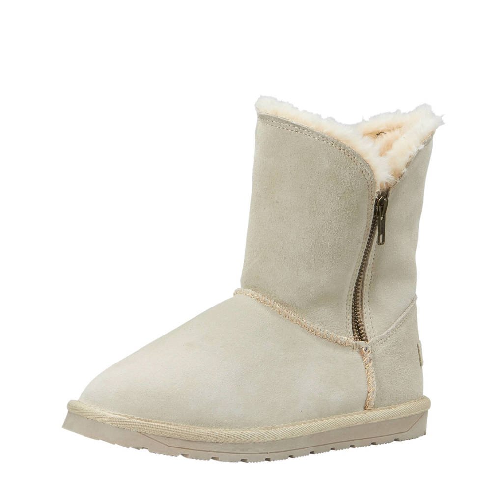 Beige Luna Zip Suède Esprit Enkellaarzen wXnvIxEB