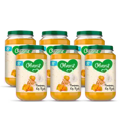 Olvarit Babyvoeding Pompoen Kip Rijst 8 Mnd 6 X 200 Gram olvarit kopen in de aanbieding Olvarit Babyvoeding Pompoen Kip Rijst 8 Mnd 6 X 200 Gram olvarit kopen in de aanbieding