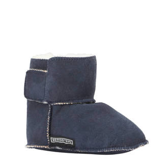 Teddy suède pantoffels marine jongens