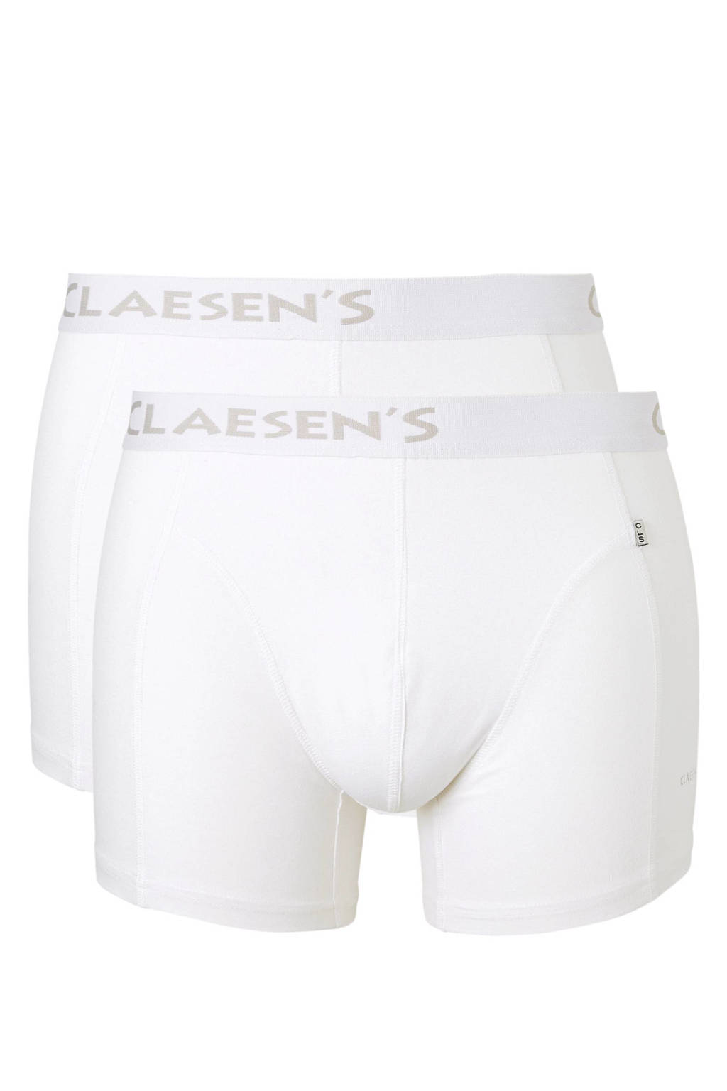 Claesen's boxershort (set van 2), Wit/grijs