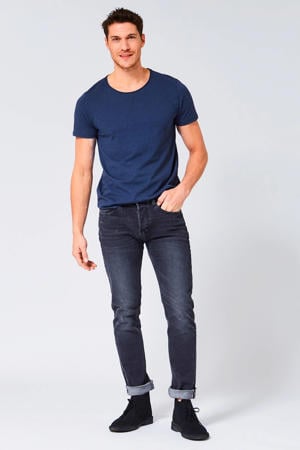 tapered fit jeans Selvedge stonewashed grijs