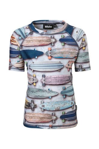 UV T-shirt in all over print grijs