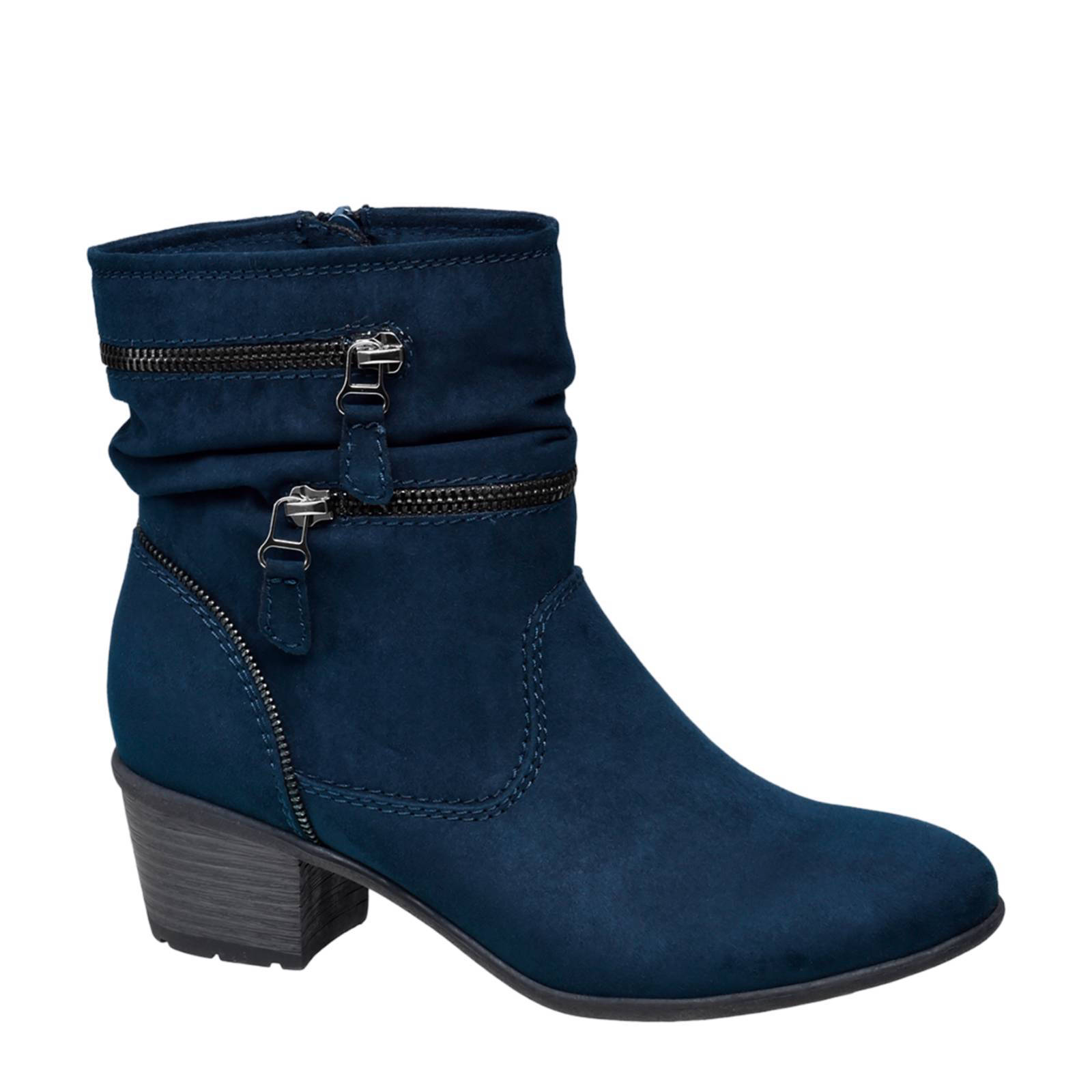 vanHaren Graceland enkellaarzen donkerblauw | wehkamp