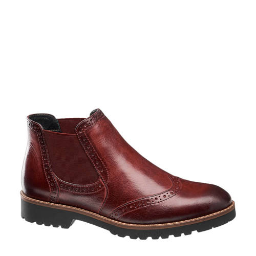 Vanharen 5Th Avenue Leren Chelsea Boots Bordeauxrood 5th avenue kopen in de aanbieding